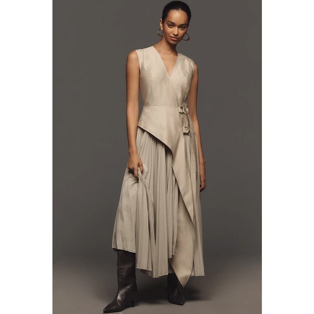 Anthropologie Acler Ellenbrook Maxi Dress Stone size US 12 New